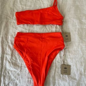 Toast Swim XS Cherry Tomato One Shoulder